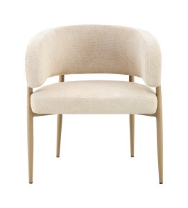 BEIGE FABRIC ACCENT CHAIR