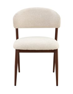 CREAM FABRIC DINING CHAIR