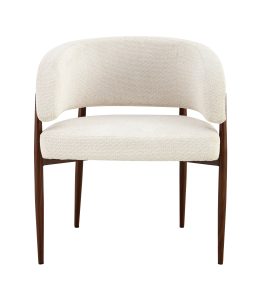 CREAMY FABRIC ACCENT CHAIR