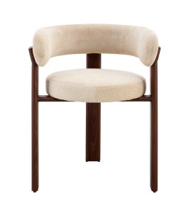 CREAMY FABRIC DINING CHAIR