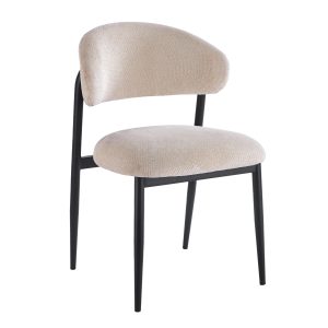 CURVED FABRIC DINING CHAIR