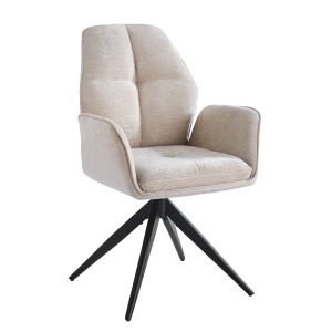FABRIC SWIVEL DINING CHAIR