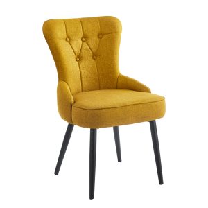 THICK PADDED FABRIC DINING CHAIR