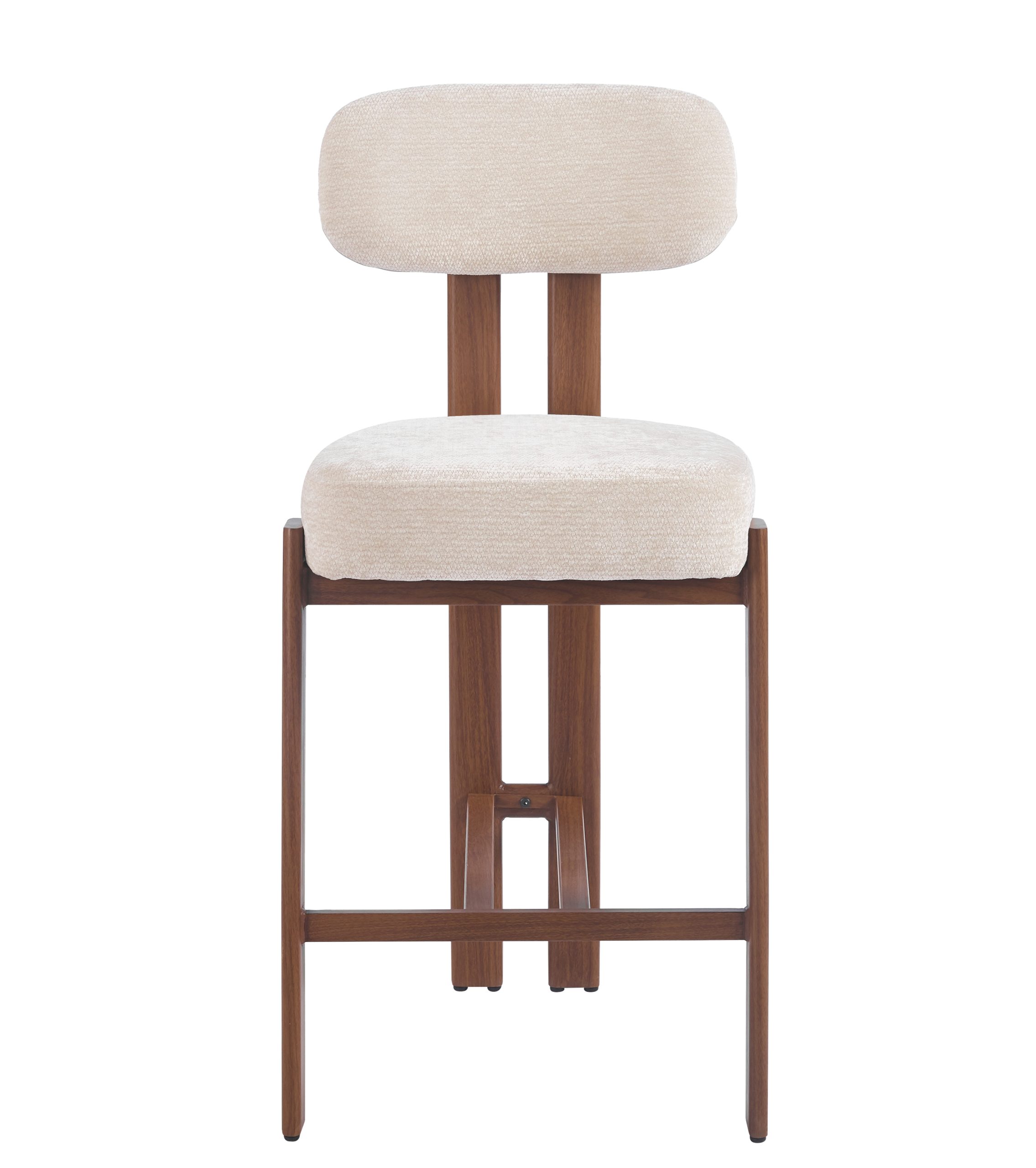 NT‑2589BS - Modern Fabric Bar Stool with Metal transfer Printing Legs - Image 2