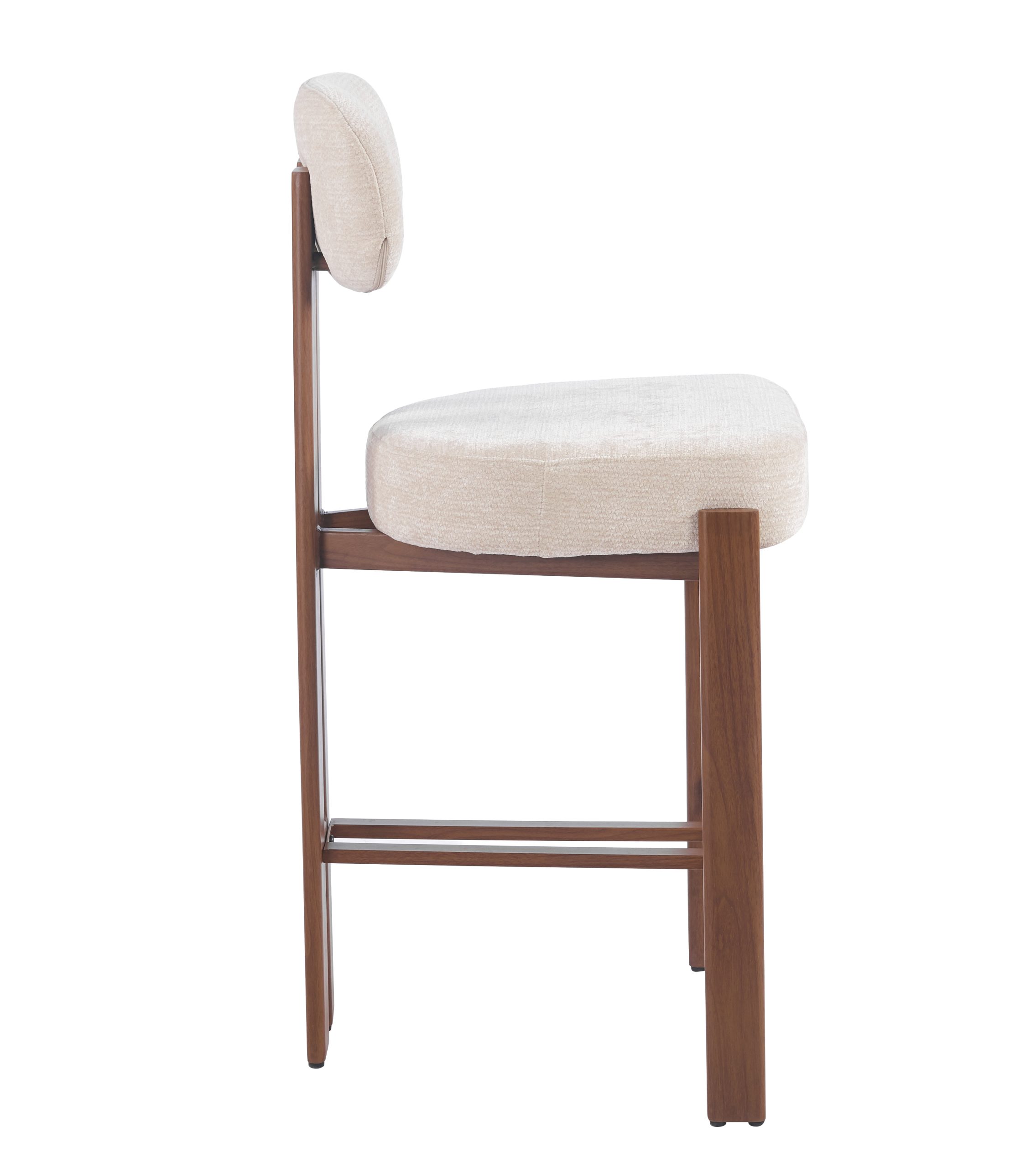 NT‑2589BS - Modern Fabric Bar Stool with Metal transfer Printing Legs - Image 3