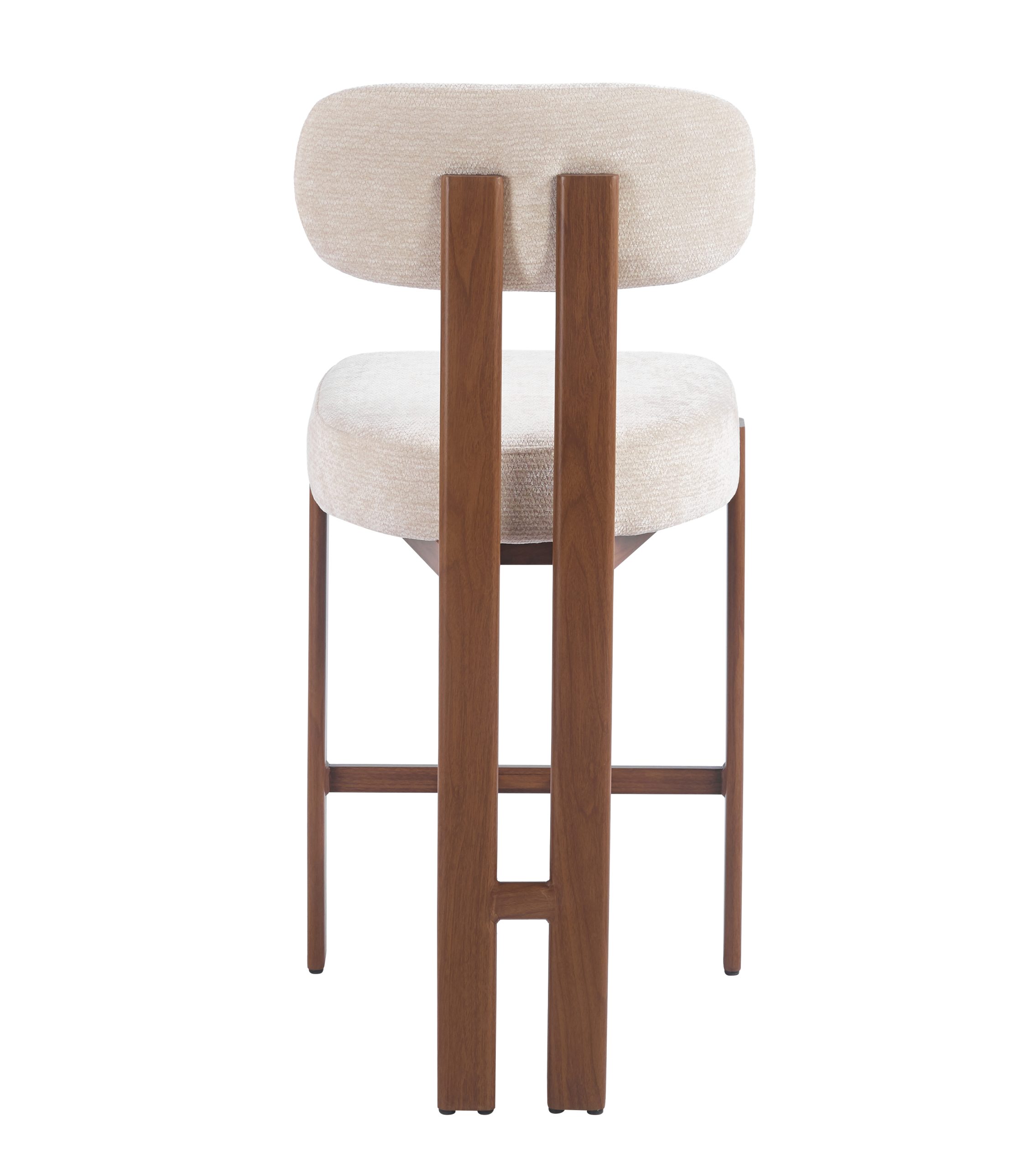 NT‑2589BS - Modern Fabric Bar Stool with Metal transfer Printing Legs - Image 4