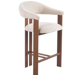 NT‑2569BS - Modern Fabric Bar Stool with Metal transfer Printing Legs