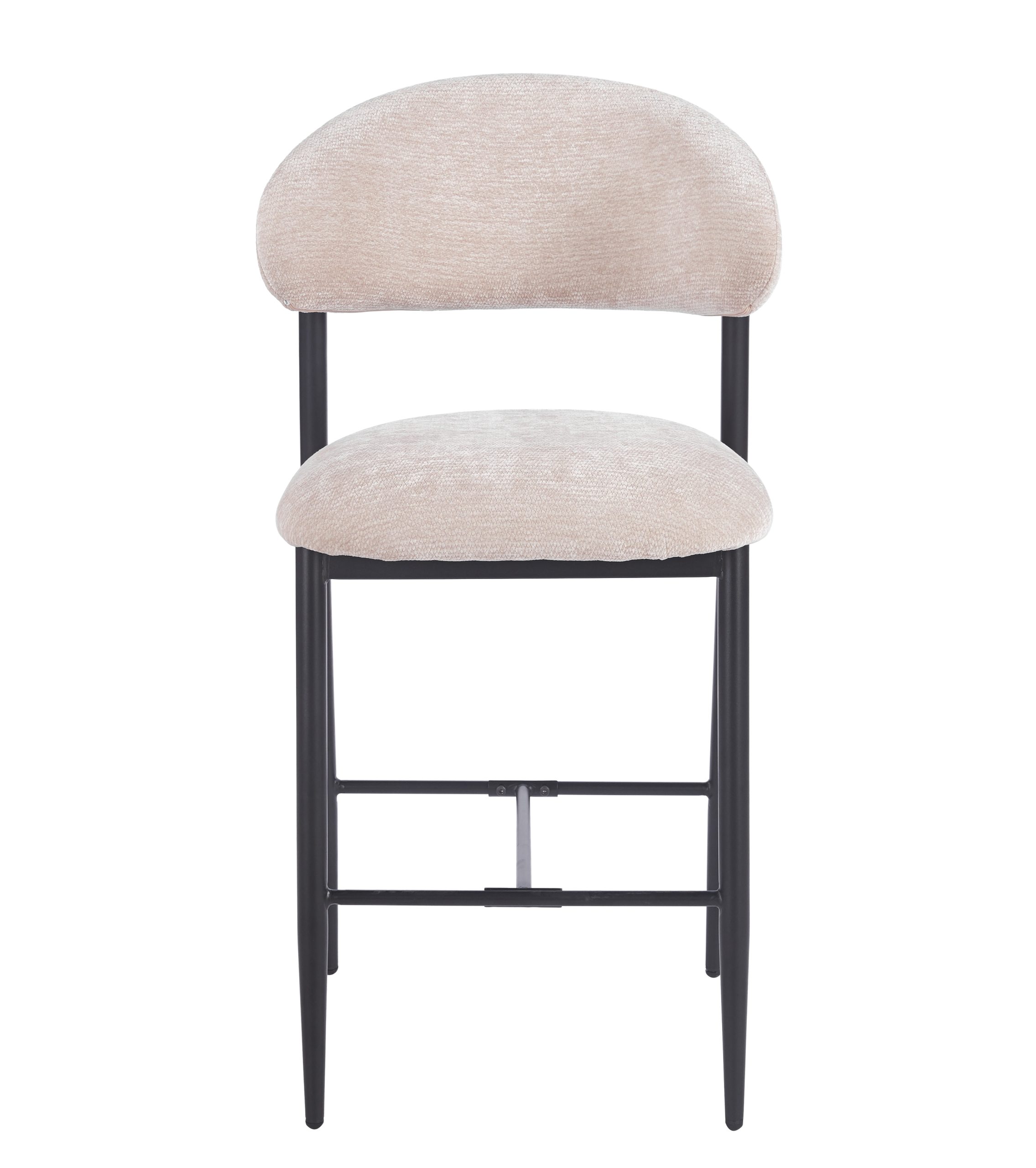 NT-2564BS - Modern Fabric Bar Stool with Black Powder‑Coated Metal Legs - Image 2