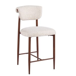 NT‑1066BS - Modern Fabric Bar Stool with Metal transfer Printing Legs