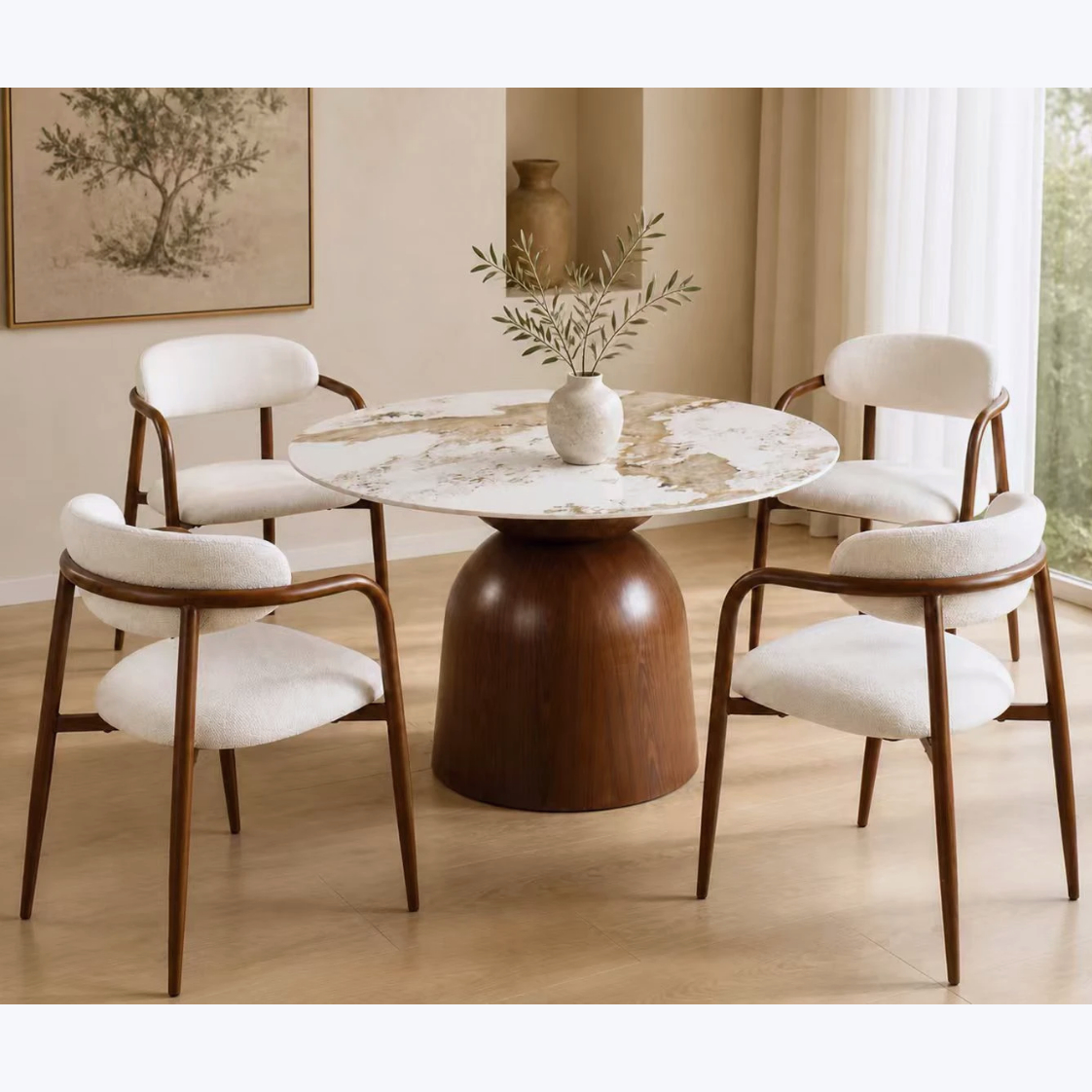 NT-T58 Round Sintered Stone Dining Table - Image 2