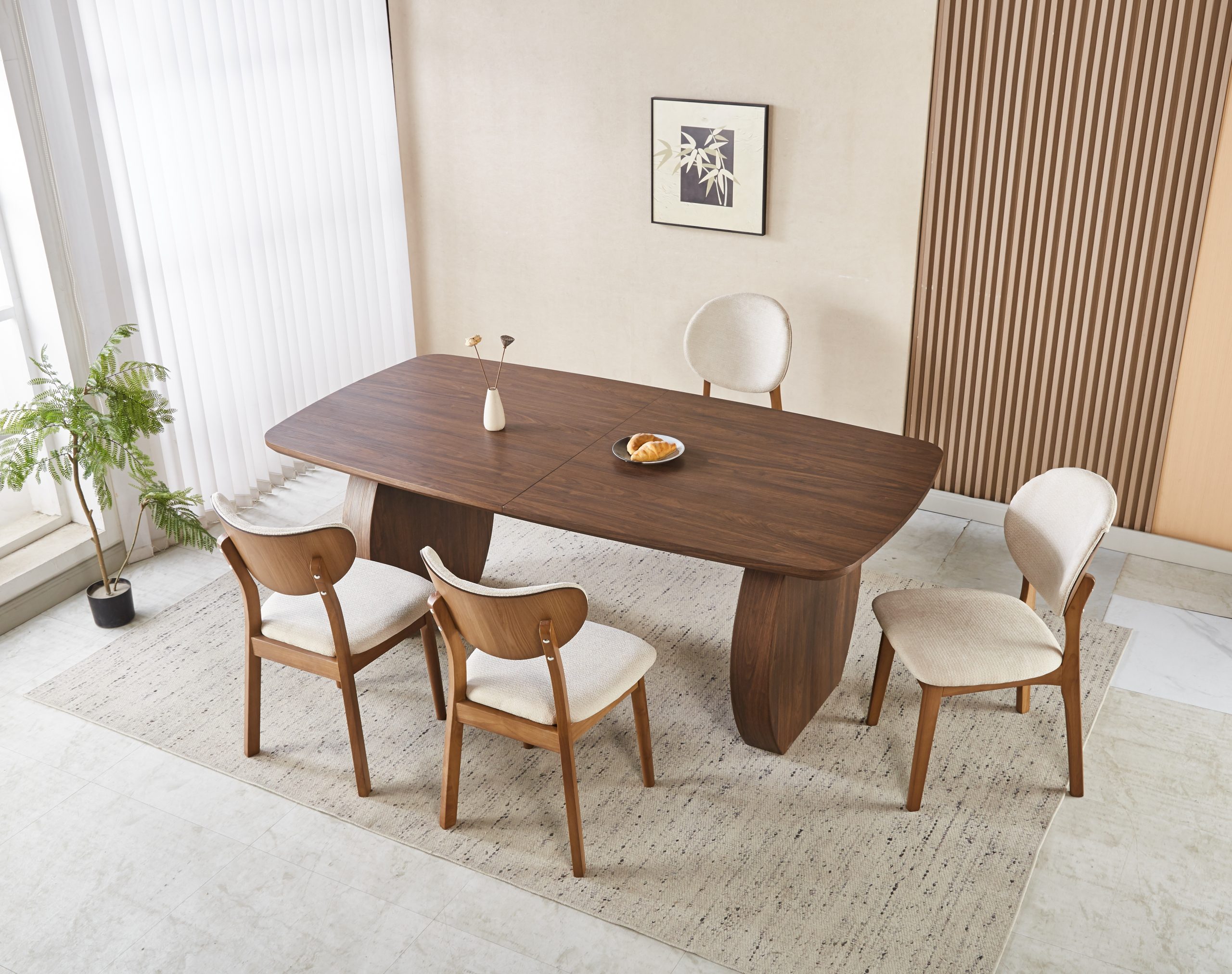 NT-T56 MDF Extendable Dining Table - Image 3